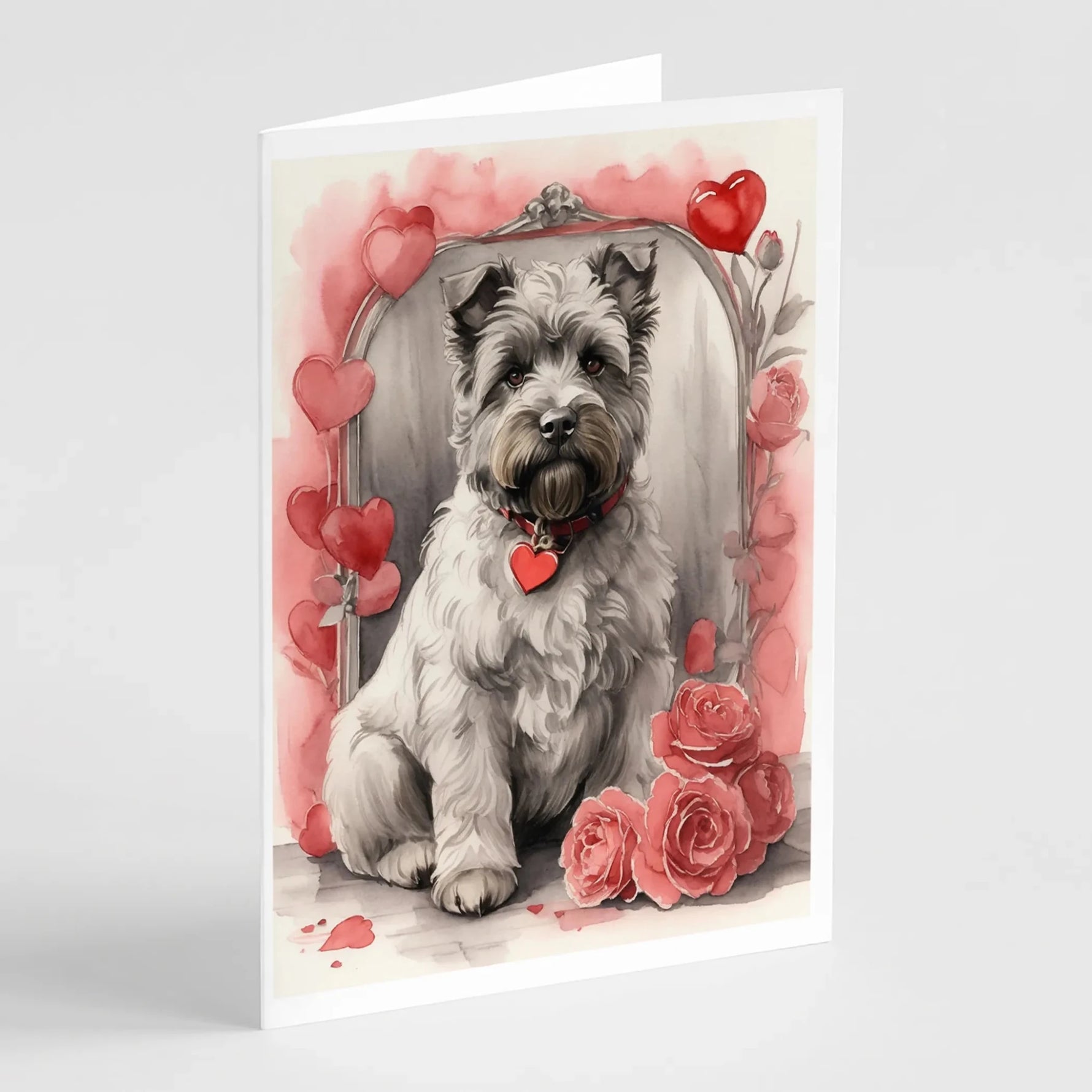 Valentine Roses Greeting Cards - Size: 5X7 | Pack Of: 8 | Collection name: Valentine roses-AMAZON FACTORY