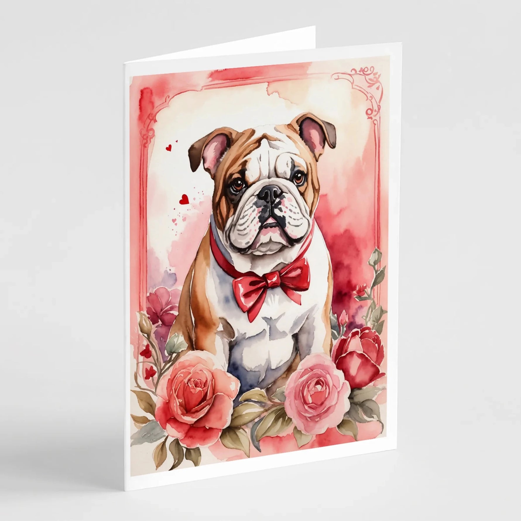 Valentine Roses Greeting Cards - Size: 5X7 | Pack Of: 8 | Collection name: Valentine roses-AMAZON FACTORY