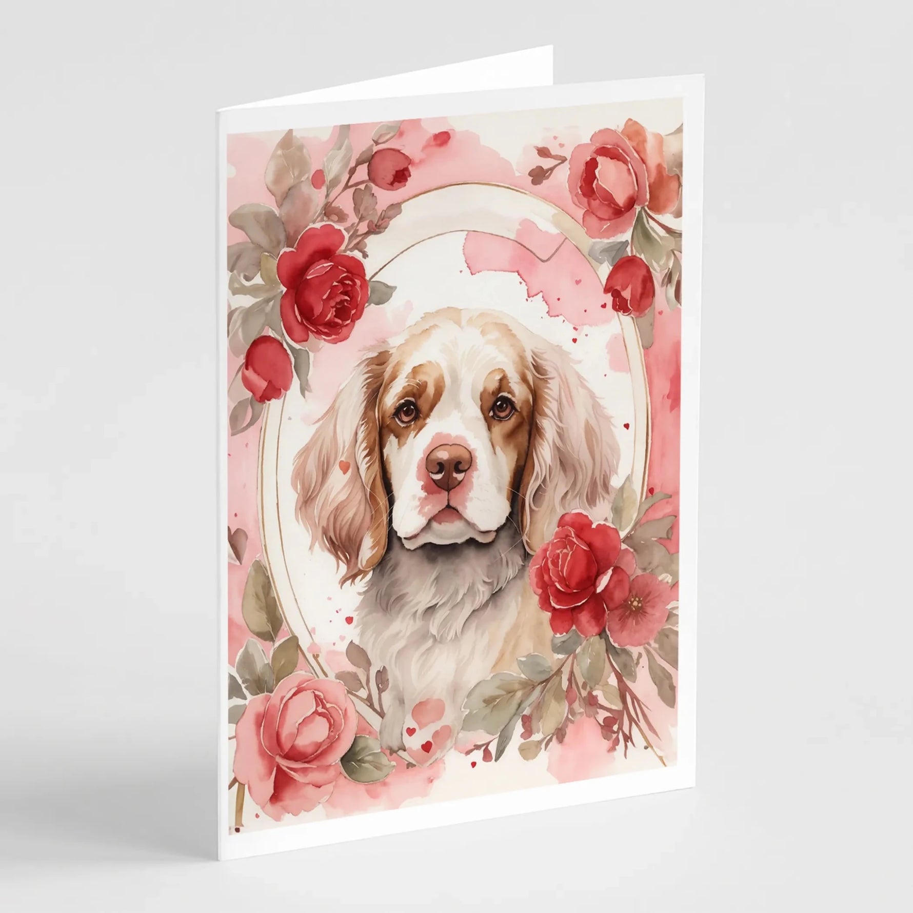 Valentine Roses Greeting Cards - Size: 5X7 | Pack Of: 8 | Collection name: Valentine roses-AMAZON FACTORY