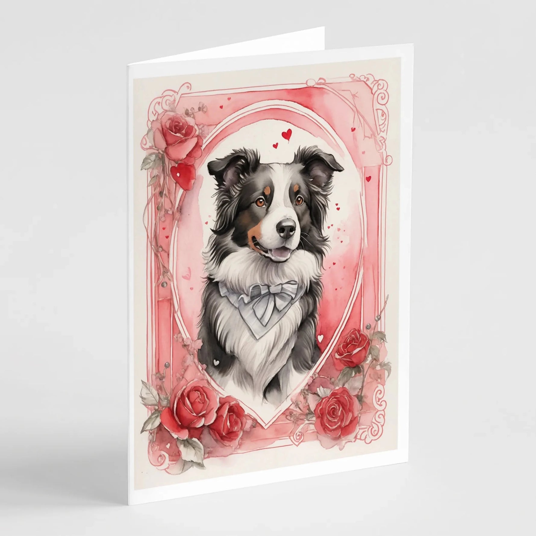Valentine Roses Greeting Cards - Size: 5X7 | Pack Of: 8 | Collection name: Valentine roses-AMAZON FACTORY