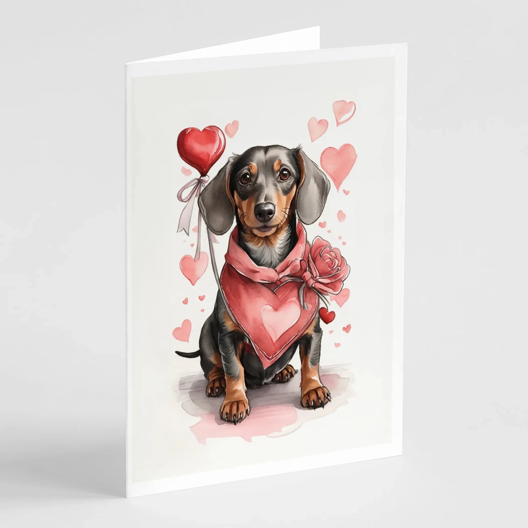 Valentine Roses Greeting Cards - Size: 5X7 | Pack Of: 8 | Collection name: Valentine roses-AMAZON FACTORY