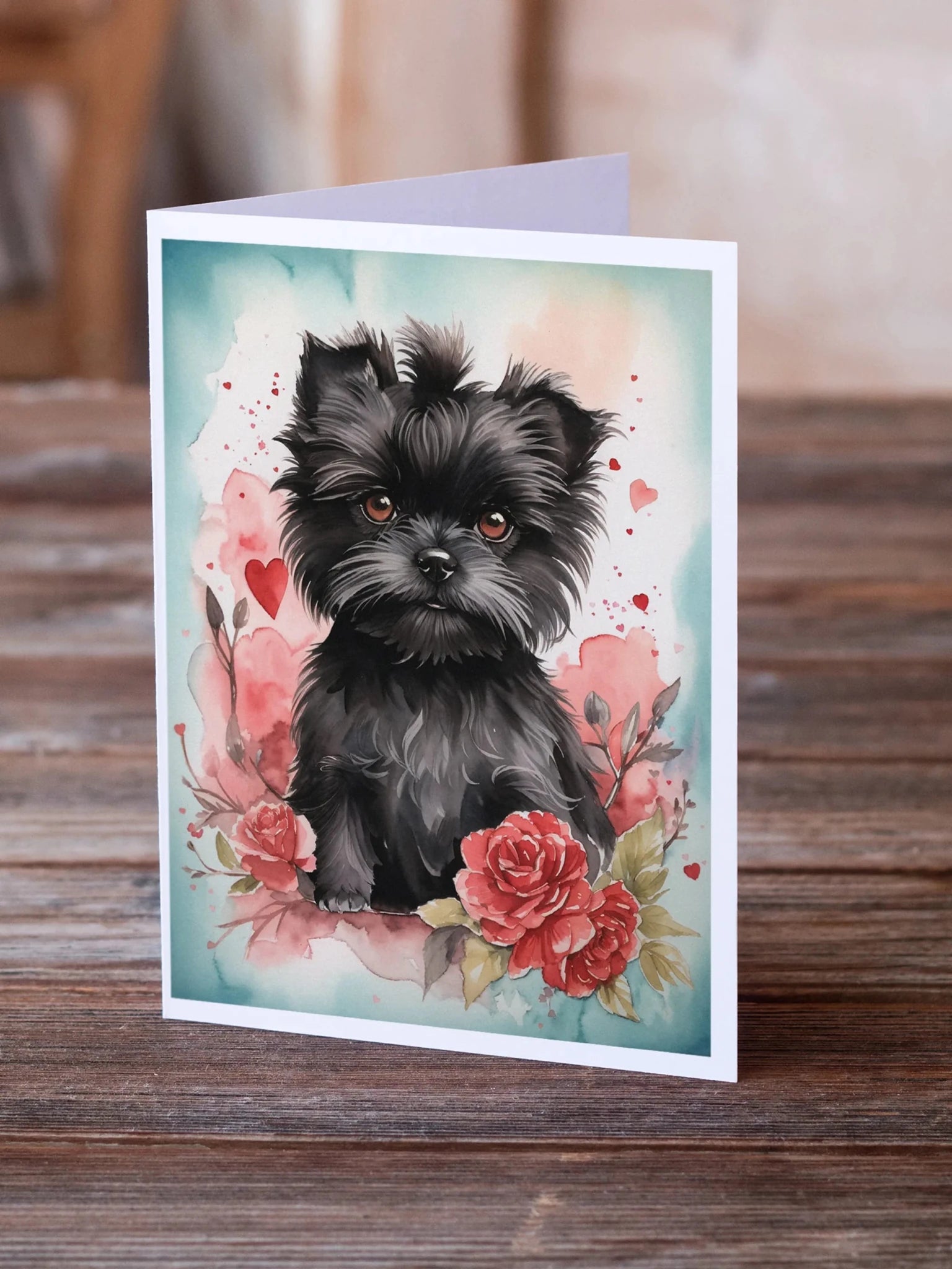 Valentine Roses Greeting Cards - Size: 5X7 | Pack Of: 8 | Collection name: Valentine roses-AMAZON FACTORY