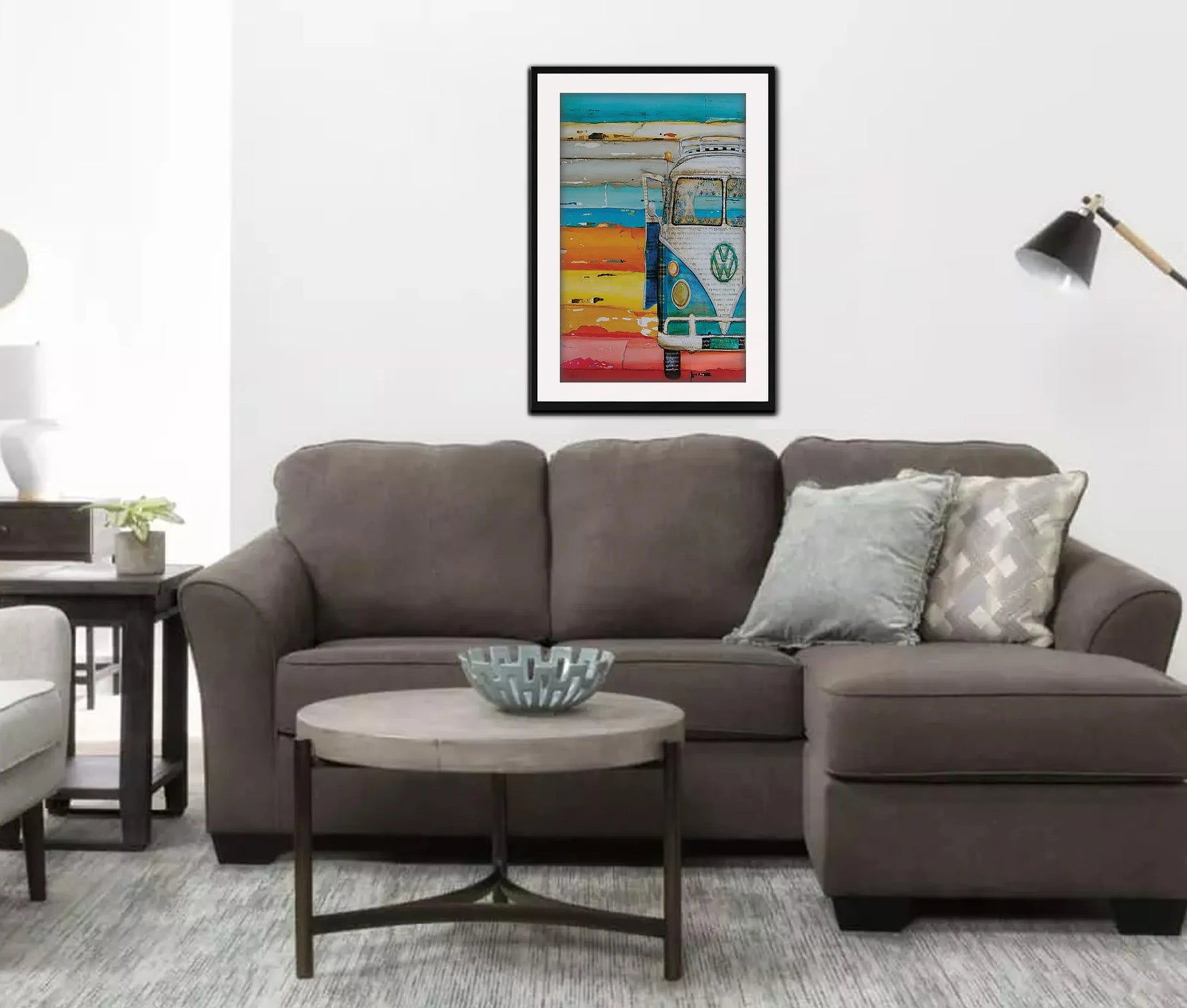 VW Bus Art Print - Color: Multi | Pack Of: 1 - AMAZON FACTORY