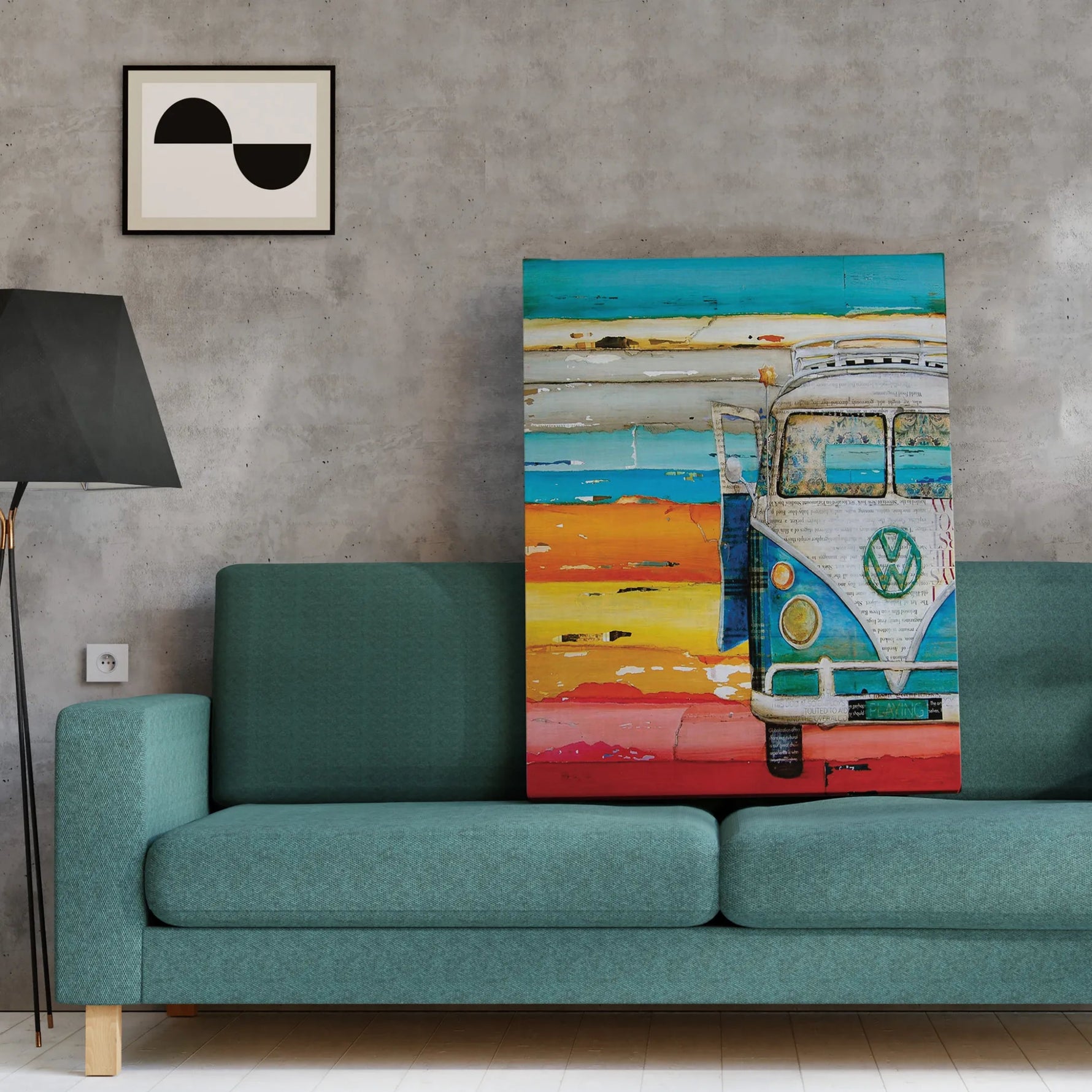 VW Bus Art Print - Color: Multi | Pack Of: 1 - AMAZON FACTORY