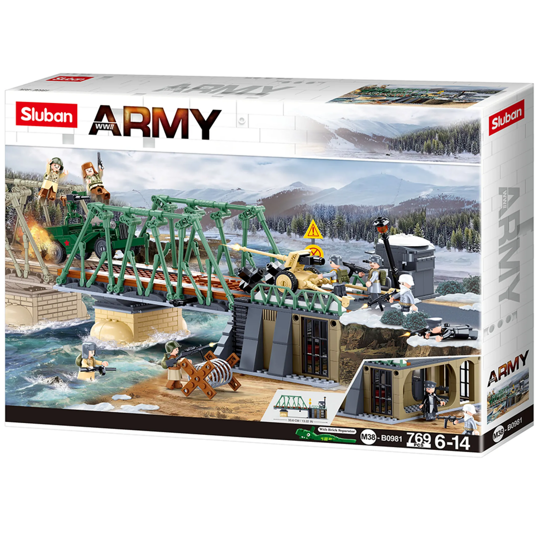 Winter Counter Attack Battle Building Brick Kit (769 pcs)-AMAZON FACTORY