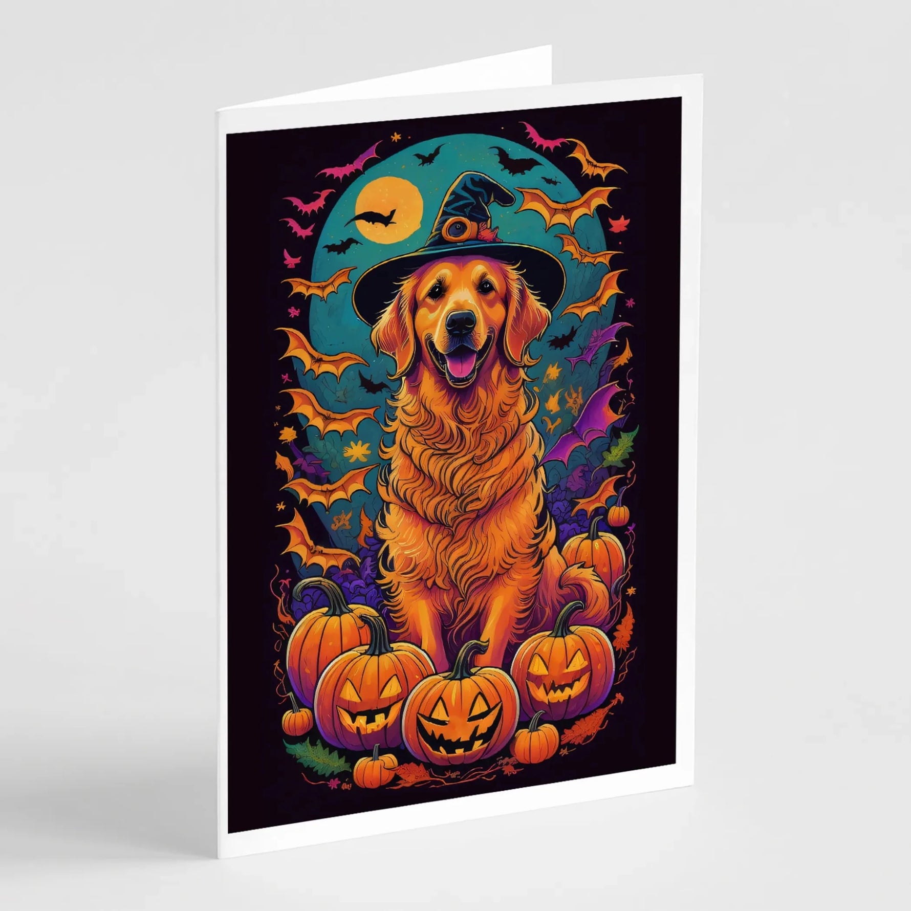 Witchy Halloween Greeting Cards - Size: 5X7 | Pack Of: 8 | Collection name: Witchy halloween - AMAZON FACTORY