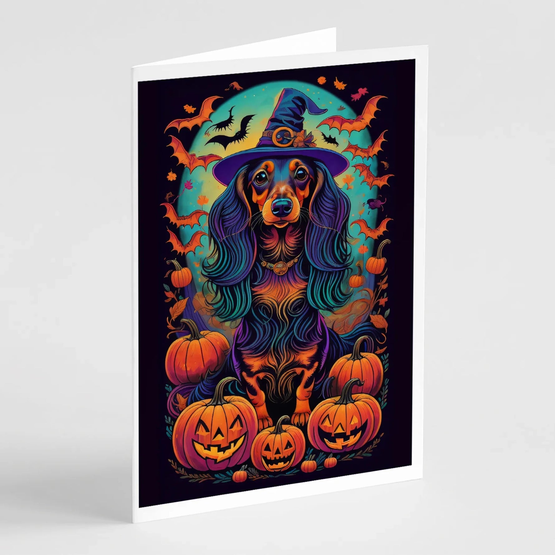 Witchy Halloween Greeting Cards - Size: 5X7 | Pack Of: 8 | Collection name: Witchy halloween - AMAZON FACTORY