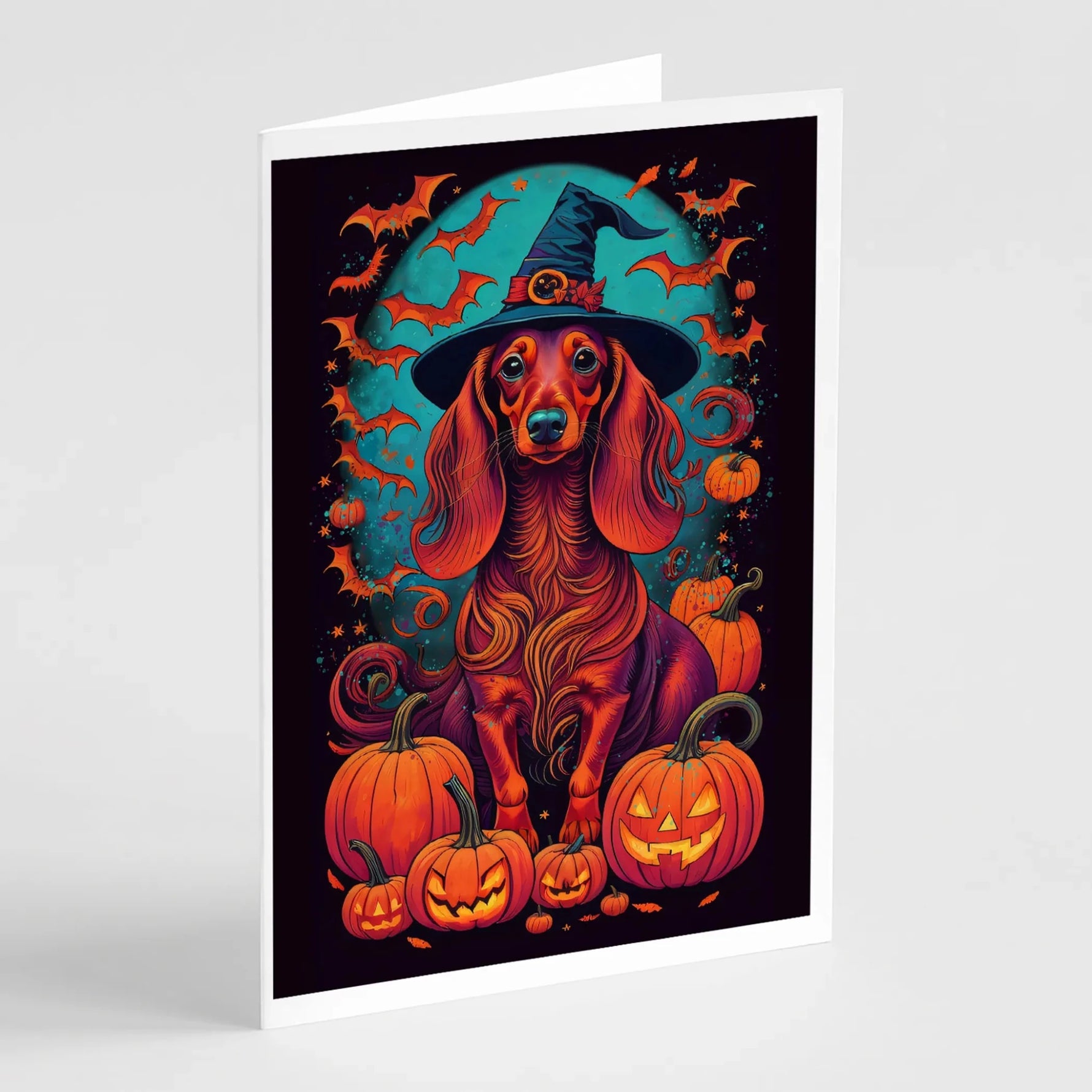 Witchy Halloween Greeting Cards - Size: 5X7 | Pack Of: 8 | Collection name: Witchy halloween - AMAZON FACTORY