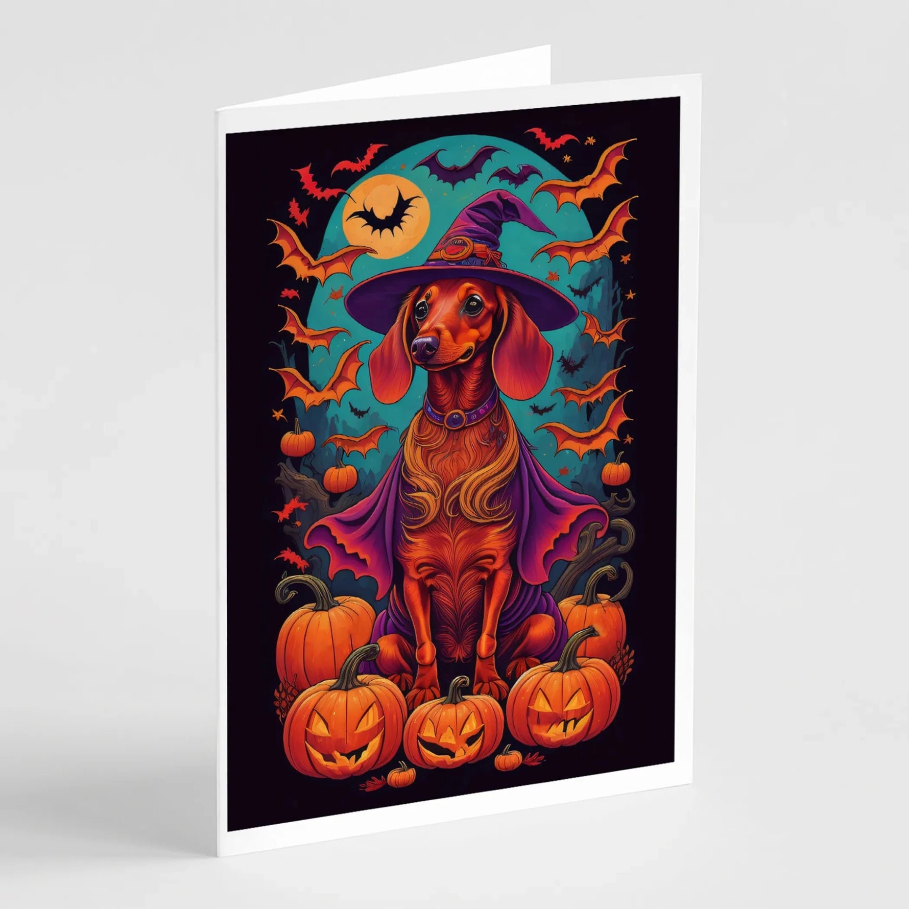 Witchy Halloween Greeting Cards - Size: 5X7 | Pack Of: 8 | Collection name: Witchy halloween - AMAZON FACTORY