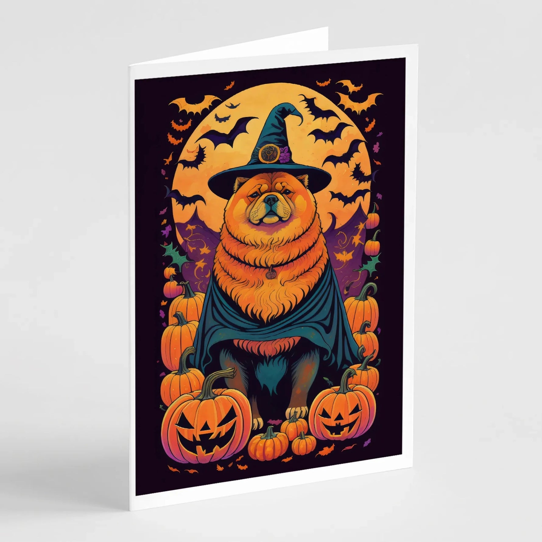 Witchy Halloween Greeting Cards - Size: 5X7 | Pack Of: 8 | Collection name: Witchy halloween - AMAZON FACTORY