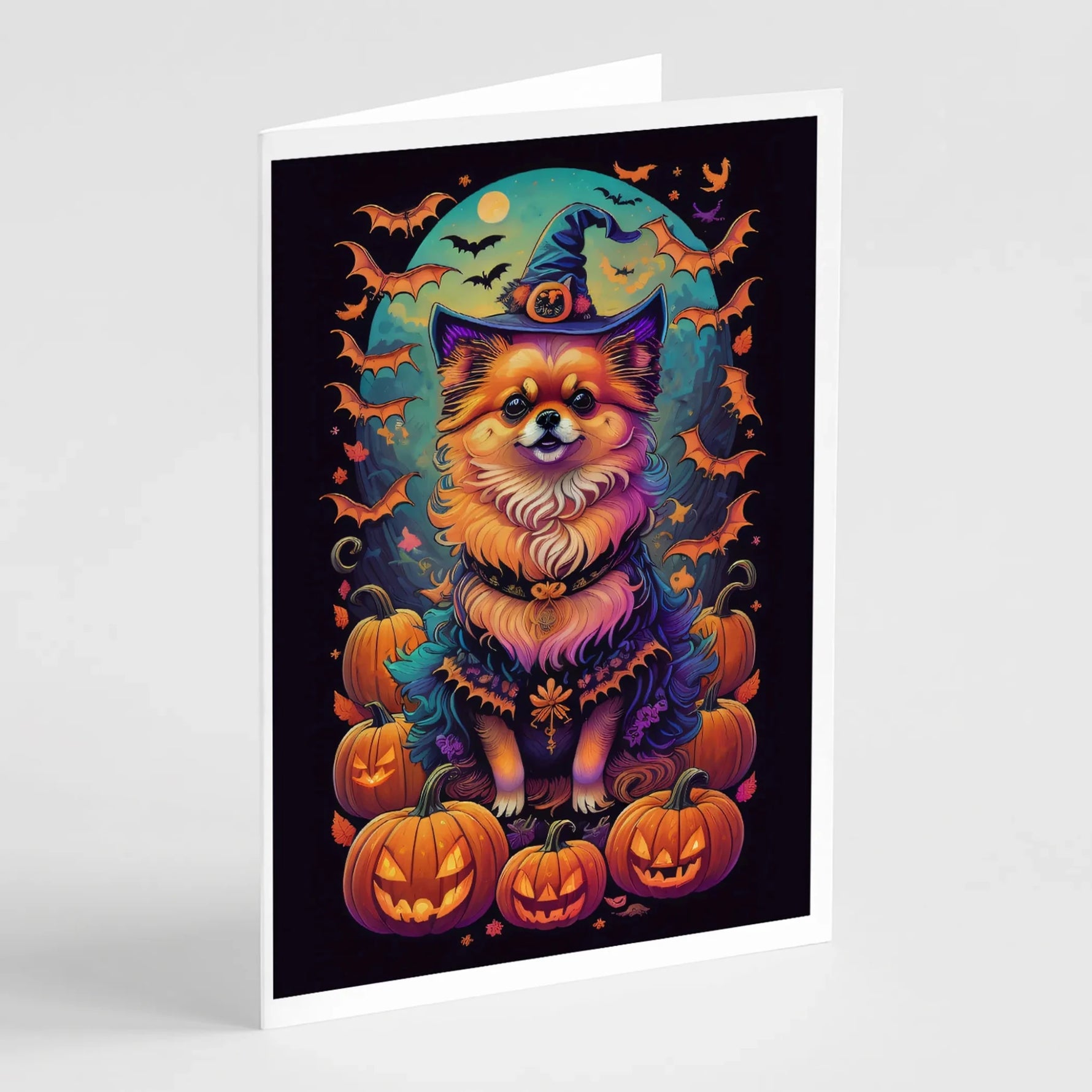 Witchy Halloween Greeting Cards - Size: 5X7 | Pack Of: 8 | Collection name: Witchy halloween - AMAZON FACTORY