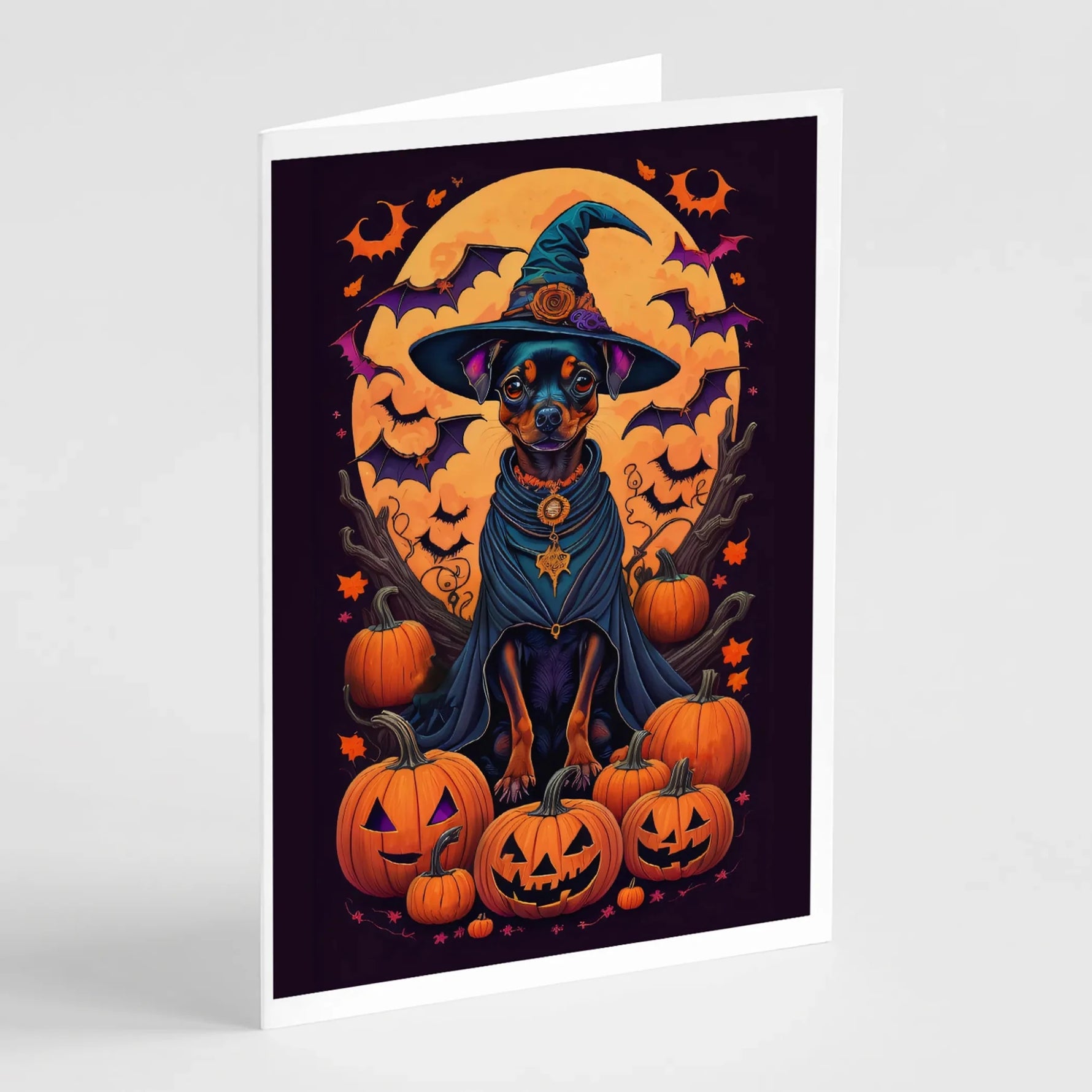 Witchy Halloween Greeting Cards - Size: 5X7 | Pack Of: 8 | Collection name: Witchy halloween - AMAZON FACTORY