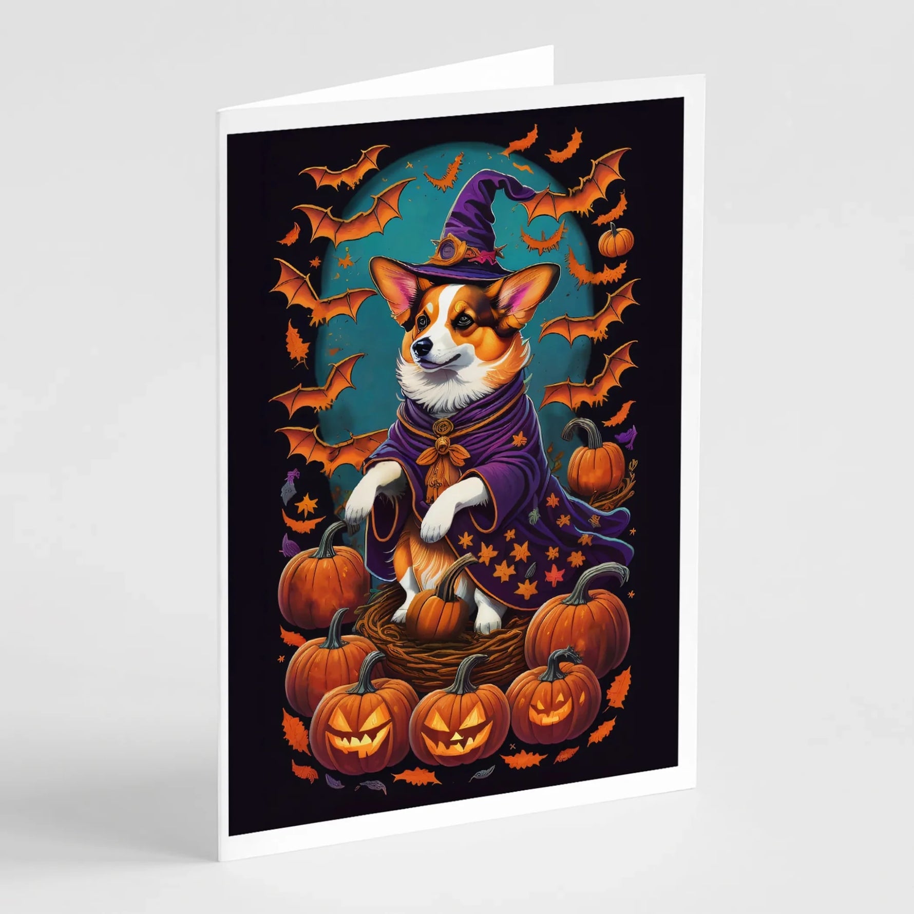 Witchy Halloween Greeting Cards - Size: 5X7 | Pack Of: 8 | Collection name: Witchy halloween - AMAZON FACTORY