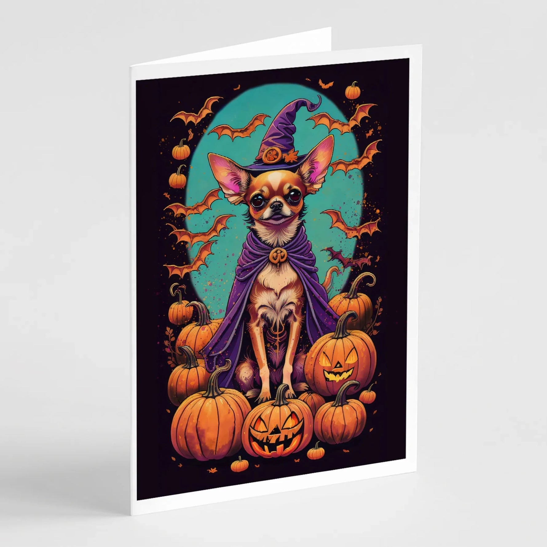Witchy Halloween Greeting Cards - Size: 5X7 | Pack Of: 8 | Collection name: Witchy halloween - AMAZON FACTORY