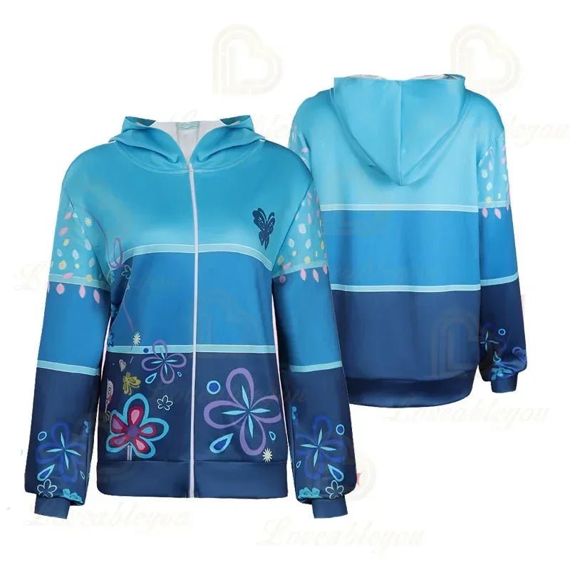 wiwiwi 123Dis Girls Encanto Mirabel Madrigal Hoodie Party Cosplay Costume Children Fancy Dolores Isabela Men Women Spring Sweats-AMAZON FACTORY