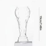 World Football Award Ceremony Trophy Shape Beer Glass, High Borosilicate Glass 450ml, Fan Gift for 2026 Soccer Matches & Parties-AMAZON FACTORY
