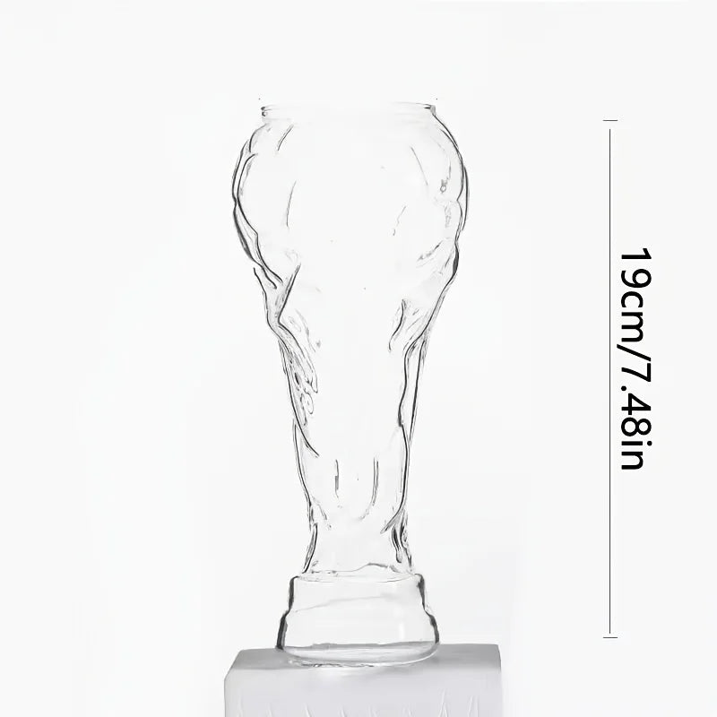 World Football Award Ceremony Trophy Shape Beer Glass, High Borosilicate Glass 450ml, Fan Gift for 2026 Soccer Matches & Parties-AMAZON FACTORY