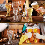 World Football Trophy Shape Beer Glass, High Borosilicate Glass, 450ml/600ml/800ml, Fan Gift for 2026 Soccer Matches & Parties-AMAZON FACTORY