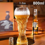 World Football Trophy Shape Beer Glass, High Borosilicate Glass, 450ml/600ml/800ml, Fan Gift for 2026 Soccer Matches & Parties-AMAZON FACTORY
