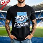 World Soccer Fan Tee Football 2026 USA Canada Mexico Spain Argentina Brazil National Teams Flag Graphic Men's Unisex Tshirt-AMAZON FACTORY