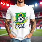World Soccer Fan Tee Football 2026 USA Canada Mexico Spain Argentina Brazil National Teams Flag Graphic Men's Unisex Tshirt-AMAZON FACTORY