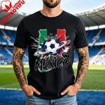 World Soccer Fan Tee Football 2026 USA Canada Mexico Spain Argentina Brazil National Teams Flag Graphic Men's Unisex Tshirt-AMAZON FACTORY