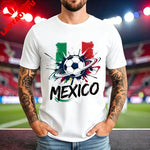 World Soccer Fan Tee Football 2026 USA Canada Mexico Spain Argentina Brazil National Teams Flag Graphic Men's Unisex Tshirt-AMAZON FACTORY