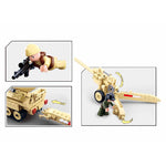 WWII SD.KFZ. 251 Half-Track K18 105mm Cannon Building Brick Kit (460 pcs)-AMAZON FACTORY