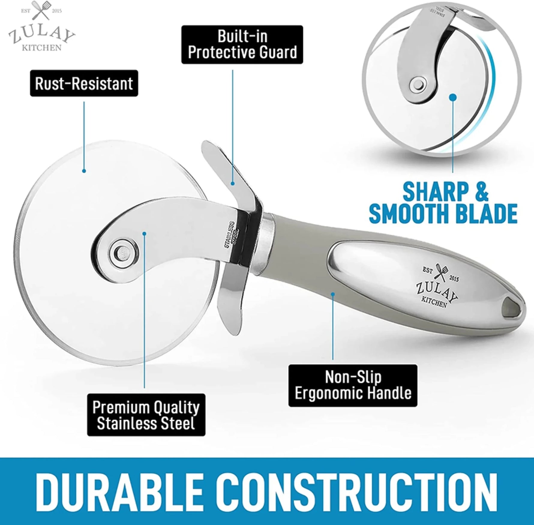 Zulay Kitchen Large Pizza Cutter Wheel-AMAZON FACTORY